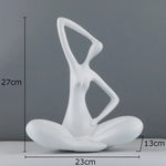 sculpture abstraite résine noire blanche rouge moderne minimaliste decoration art ornement finition autre