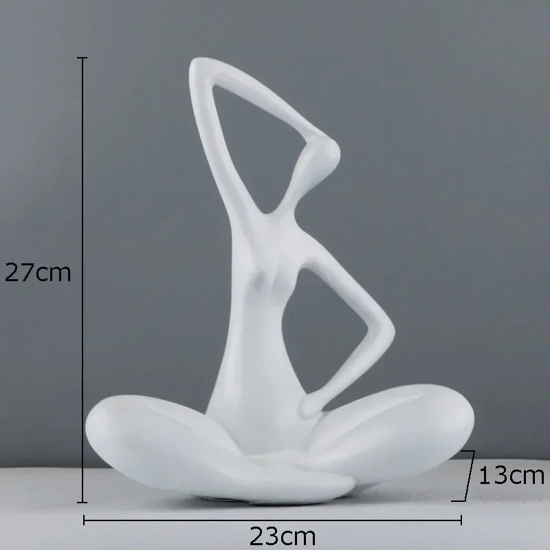 sculpture abstraite résine noire blanche rouge moderne minimaliste decoration art ornement finition autre