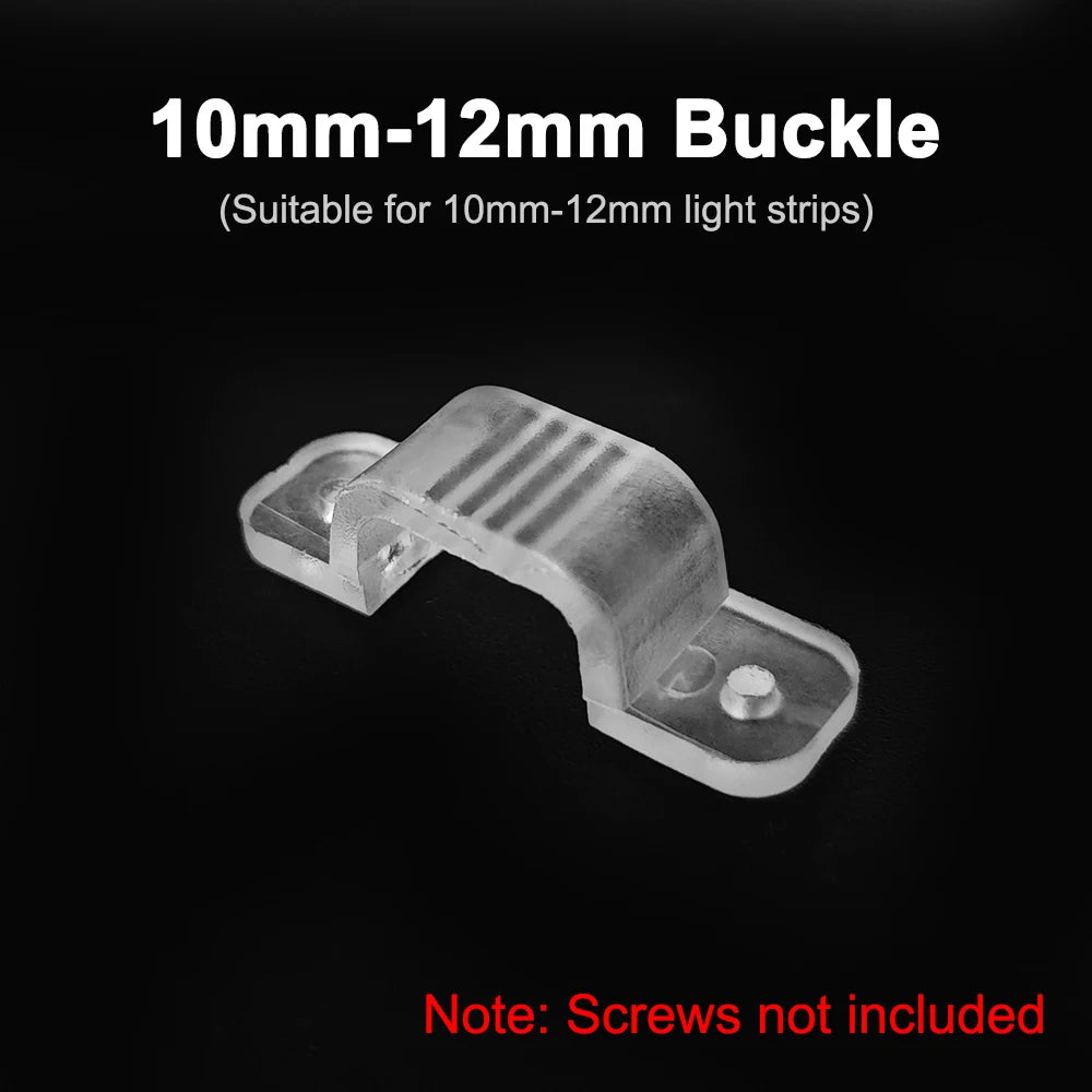 boucle transparente ruban led 10mm 12mm 14mm 16mm fixations haute qualité led flexible clip