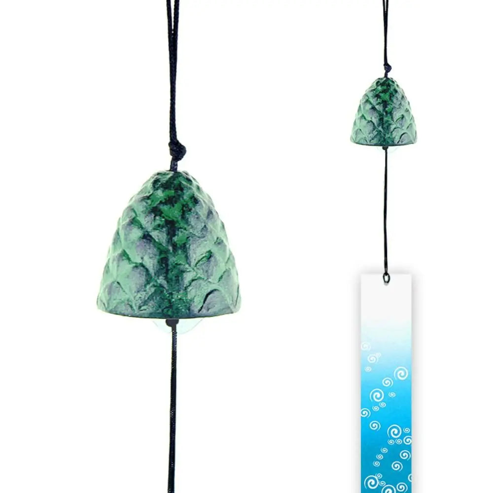 cloches métal relief floral corde verte bleue noire jaune artisanale extérieure jardin decoration