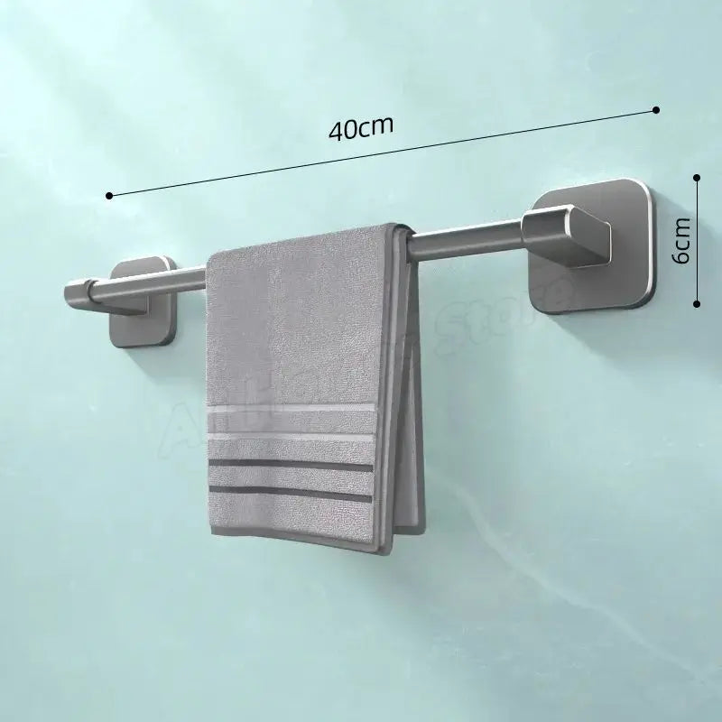 porte serviettes mural adhésif blanc gris noir texture métallique moderne minimaliste serviettes sabots 30cm