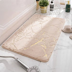 tapis bain moderne marbre doré blanc beige noir rose gris respectuevironnement sallebain