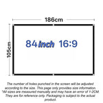 écran projection pliable blanc motif flammes 60 72 84 100 120 pouces publicitaire