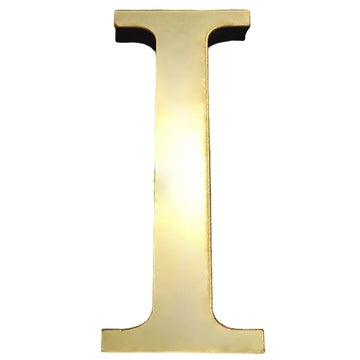 lettres alphabet dorées autocollantes muraux acrylique effet trois dimensions décoration maison classique