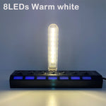 lampe led 8leds rouge jaune vert bleu blanc chaud blanc froid moderne câble usb