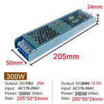 alimentation électrique 12v 24v 60w 100w 200w 300w 400w ultra fine bleue