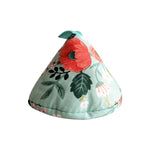 poignées plat gants cuisine antiderapants fleurs bleu vert jaune décoratifs four cuisine festive