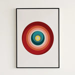 affiches abstraites géométriques cercles concentriques toile minimaliste maison salon opaque vertical