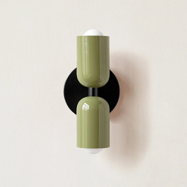 applique murale moderne led noir rouge verte minimaliste fixee mur éclairage cuisine salle manger