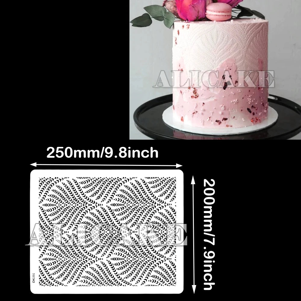 feuille mariage fondant dentelle outil pâtisserie plastique respectueux environnement noir blanc moderne minimaliste