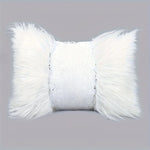 housse coussin sequins blanche moderne adhésive 40x40cm lit canapé voiture