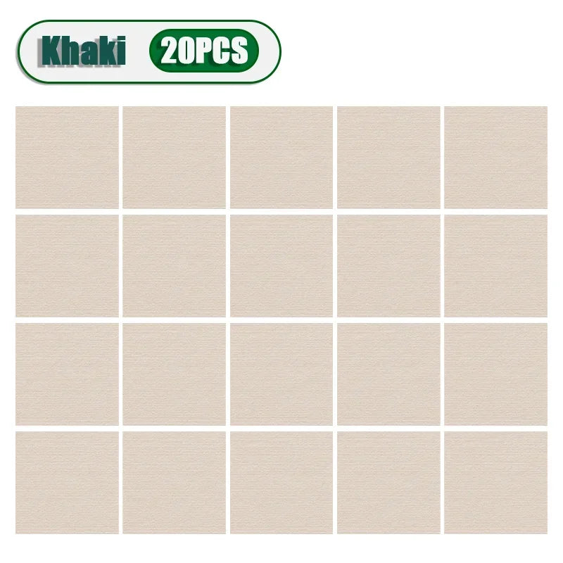 tapis auto adhésif carré 30x30cm sol intérieur moderne texture tissée collage facile maison