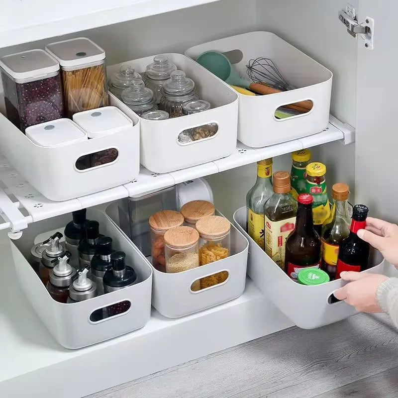 boîtes rangement blanc moderne poignées condiments vêtements livres produits beauté