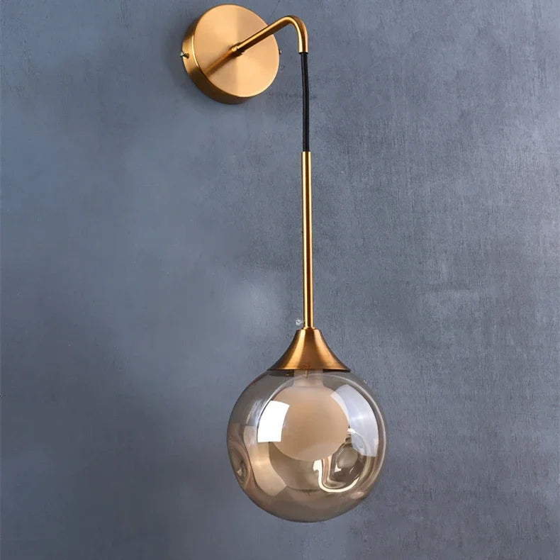 lampe murale or moderne élégante transparente cuisine chambre coucher salle manger entree étude