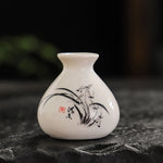 vases céramique artisanal poissons fleurs blanc bleu rouge vert