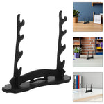 support épée bois brut niveaux fixation mur décoration japonaise noire 11cm haute