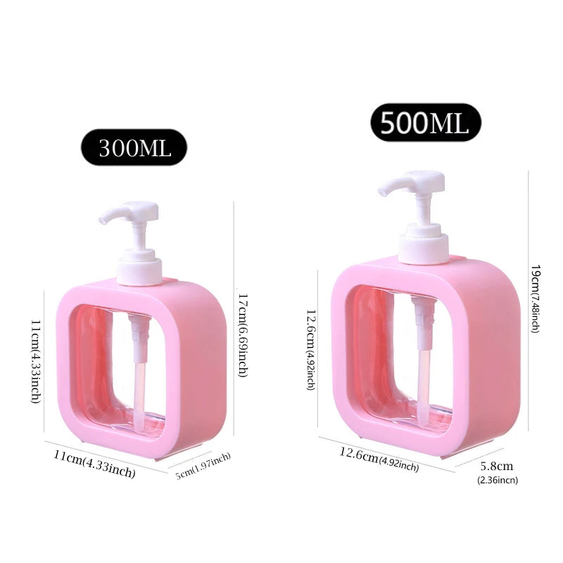 distributeur savon liquide 300ml 500ml rose vert blanc noir transparent moderne minimaliste rechargeable