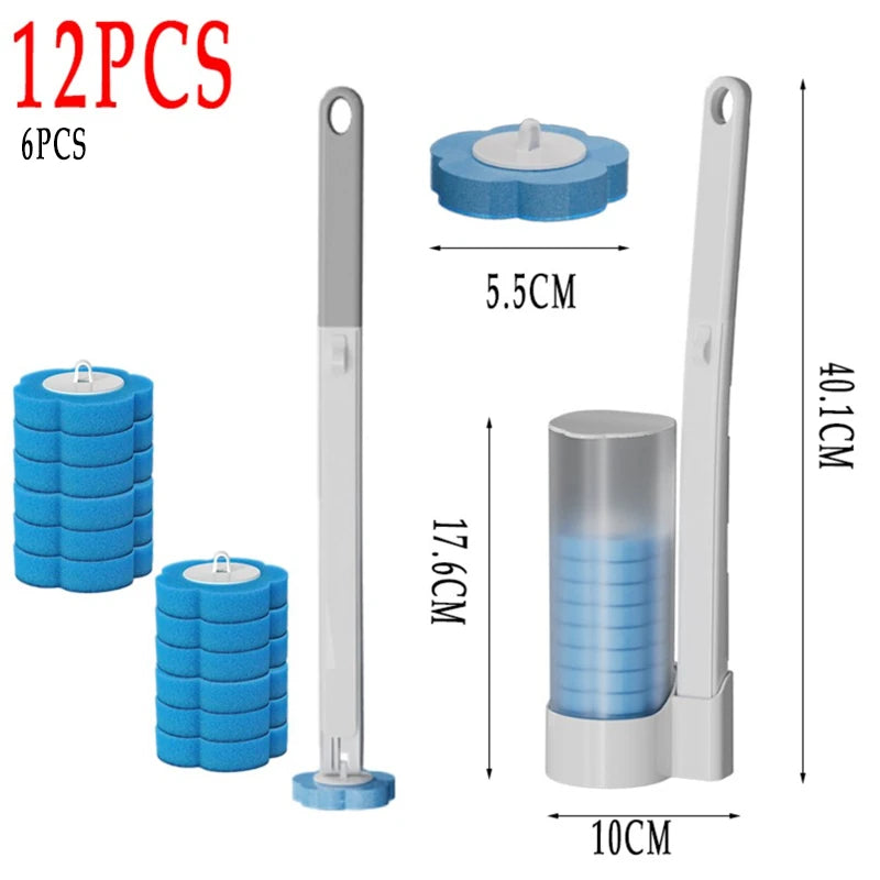 brosse toilette jetable adhésive bleu violet blanche moderne antibactérienne rechargeable universelle