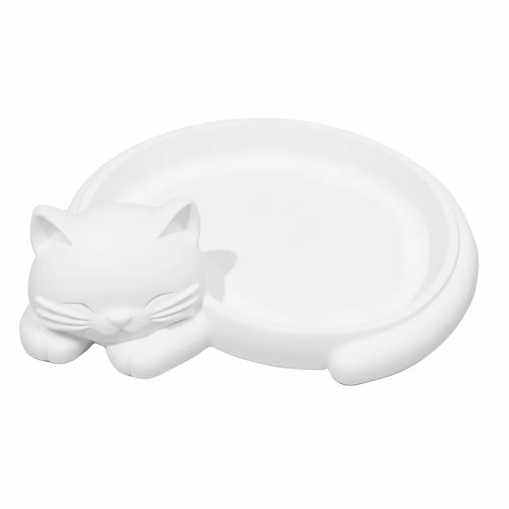support bijoux chat forme moderne rose blanc doux mignon rangement boîte bijoux contenant bague