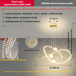 suspension lumineuse moderne or noir câbles suspendus ampoules led globes lumineux anneaux lumineux éléments