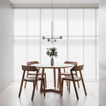 suspension lumineuse moderne sphères translucides structure métallique noir blanc minimaliste plafonnier led contemporain