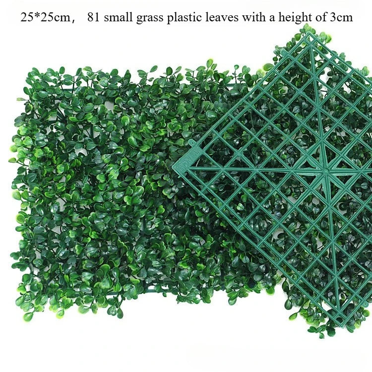 panneaux végétaux artificiels 25x25cm pièces feuillage dense décoration murale extérieure fixés accrochés éléments floraux