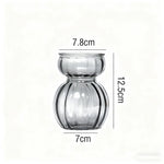 vases verre modernes decoratifs transparents jaune vert rouge fleurs table centerpiece