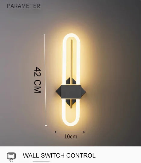 lampe murale moderne blanc or electroplating texture base carrée contemporaine deux sources led 2.5g