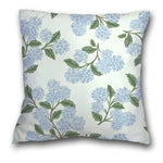 taies d'oreiller lin vintage fleurs hortensia non toxiques respectueux environnement hôtelière 450x450mm