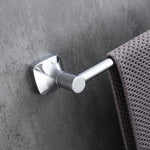 porte serviettes mural chrome vis fixations moderne salle bains accessoire métal lisse
