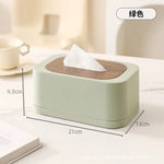 boîte mouchoirs blanc brun foncé texture bois moderne minimaliste