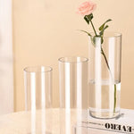 vases transparents modernes verre fleurs artificielles hydroponie bougies 10x20cm 12x30cm