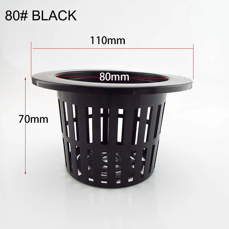pot plante hydroponique maille plastique blanc noir culture sans sol pépinière