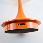lampe chevet moderne rechargeable usb 5w orange tactile flux lumineux 60 ledABL