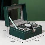 boîte montres simili cuir verte classique cadenas 16cm 11.2cm 8cm