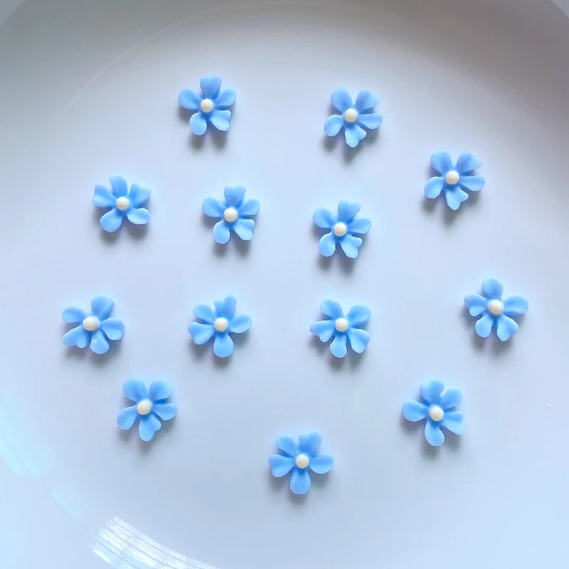 ornements résine fleurs colorées décoration bijoux accessoires coiffure enfantine simple 6mm