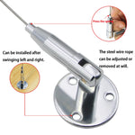 corde suspension réglable fil d'acier 2mm rotation 180° facile moderne argenté lisse