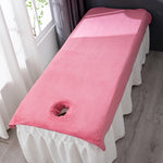 couverture massage bleu marine uni douce taille 180x80cm moderne confortable tranchant cou inclusion