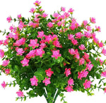 décoration extérieure bouquet artificiel fleurs simples feuilles vertes moderne blanc vert