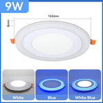 Panneau LED moderne blanc bleu rond carré clips métalliques 90V 260V LED