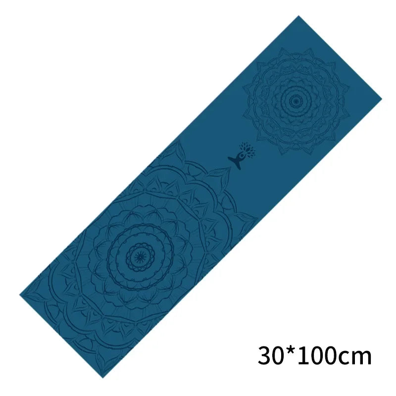 tapis yoga bleu rouge vert mandala motifs floraux rapide séchage moderne ethnique 100cm 30cm