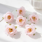 fleurs artificielles pivoine roses feuilles vertes decoration mariage anniversaire intérieur classique multicolore