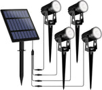 projecteur solaire led changeante ip65 étanche moderne noir matextérieur jardin fixepiquet
