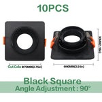 projecteur led base gu10 gu5.3 shell blanc noir moderne arrière fixations spots