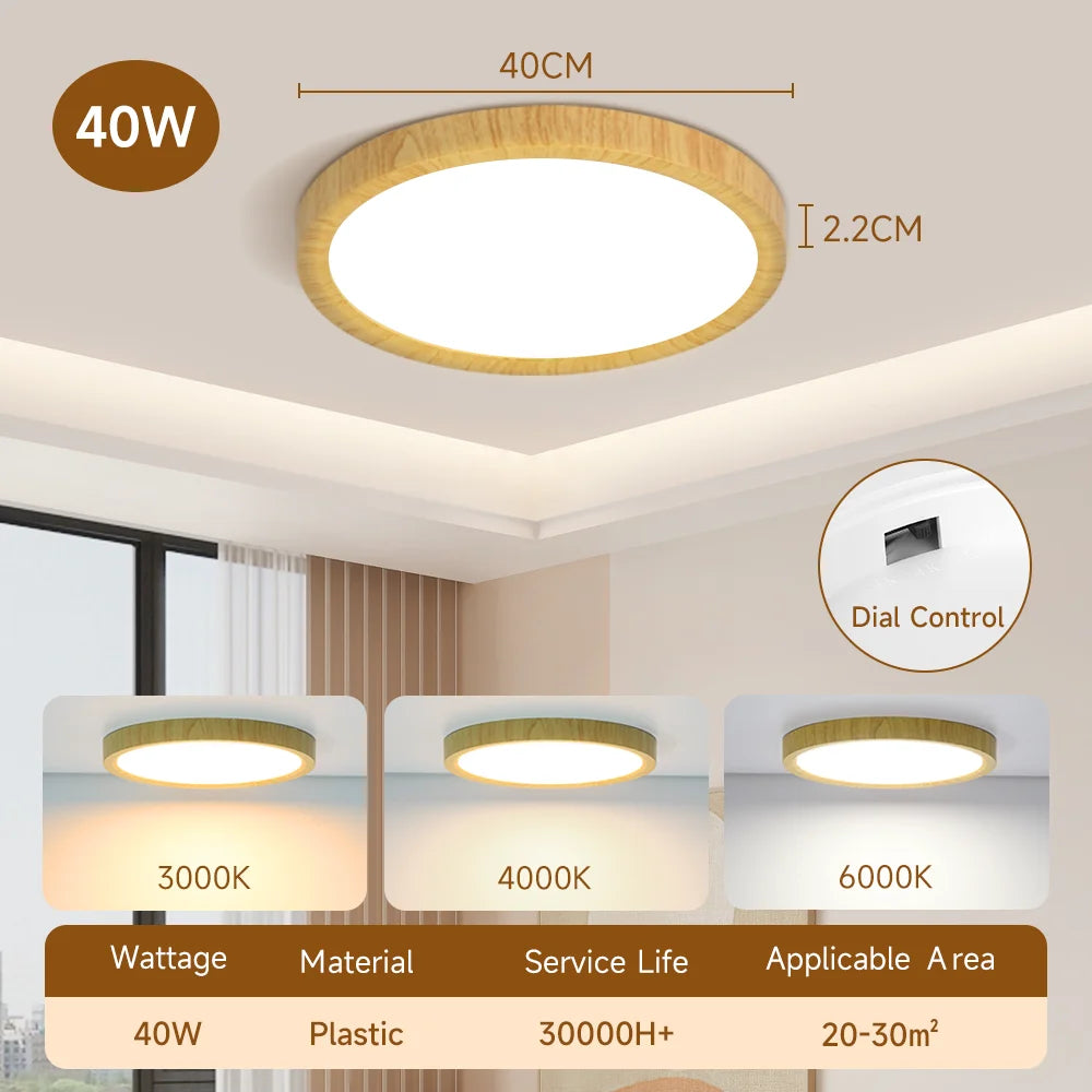 lampe led moderne bois blanc fixée plaque montage câbles