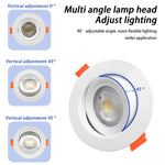 Spot LED encastrable blanc rond carré moderne 75mm 90mm 120° 145°