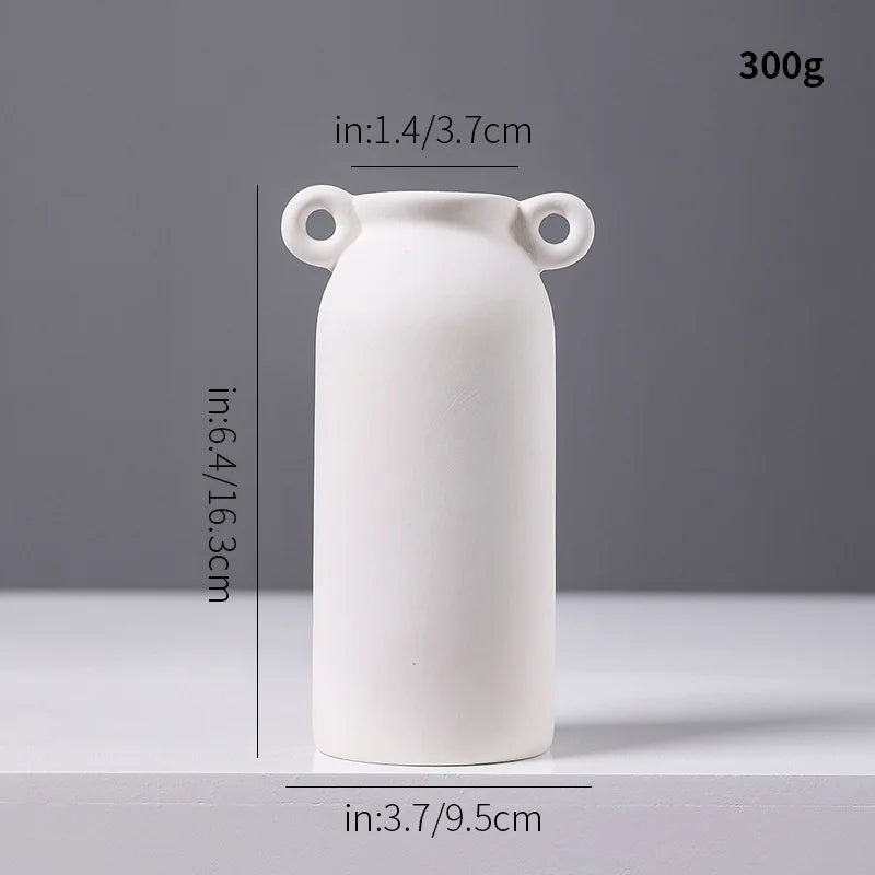 vase porcelaine blanc minimaliste maincrafted xss petite deco fleur séchée