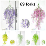 guirlande artificielle vert jaune blanc fleurs simples naturelle rustique intérieur tringle fixée décoration maison
