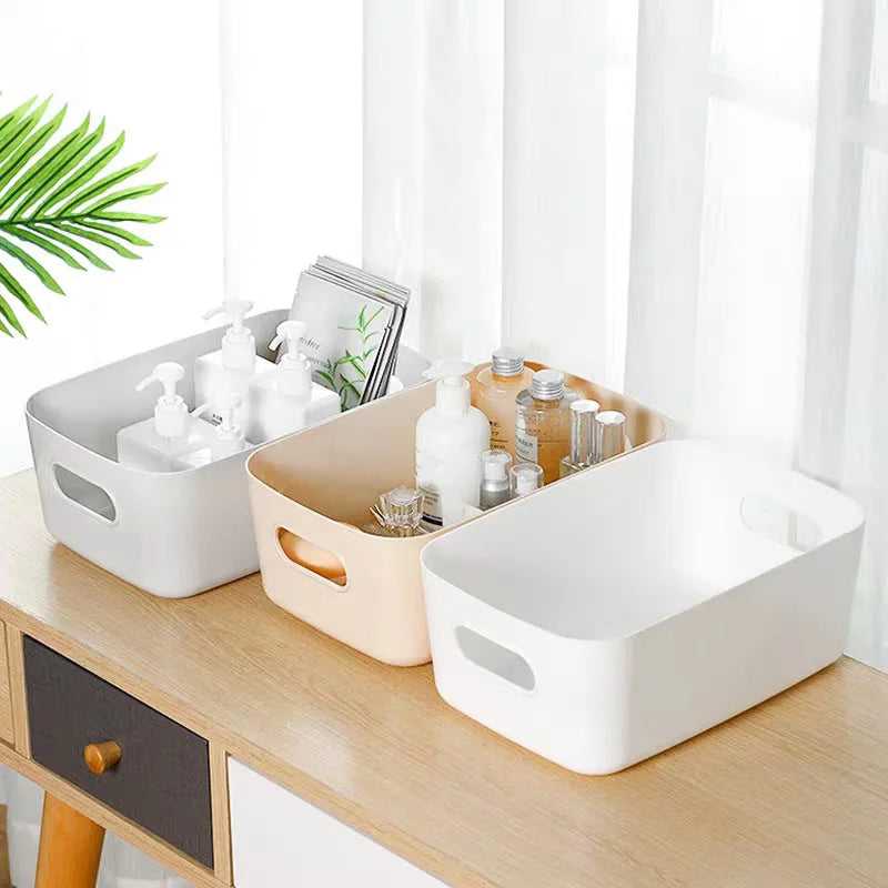 boîtes rangement blanc beige modernes empilables minimalistes bureaux placards multifonctions papier stylos cosmétiques serviettes