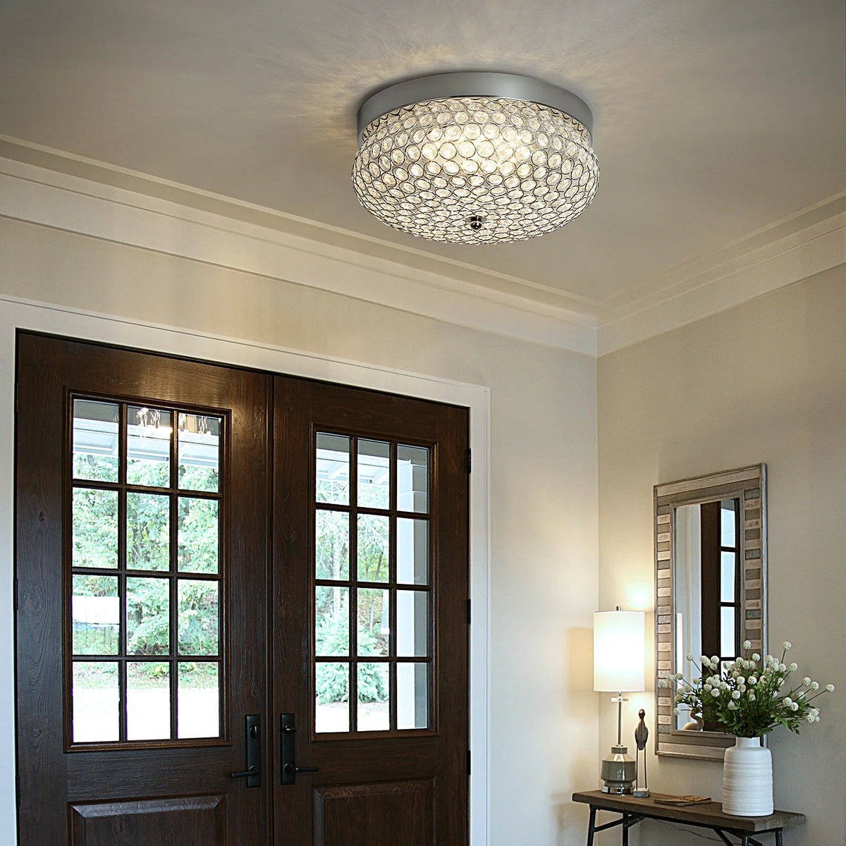 plafonnier moderne cristal argenté doré suspension élégante cristal facile led chambre salon